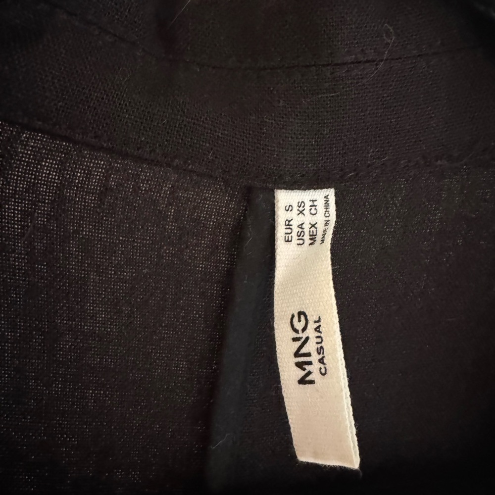 Mango Long Black linen jacket - Picture 5 of 9